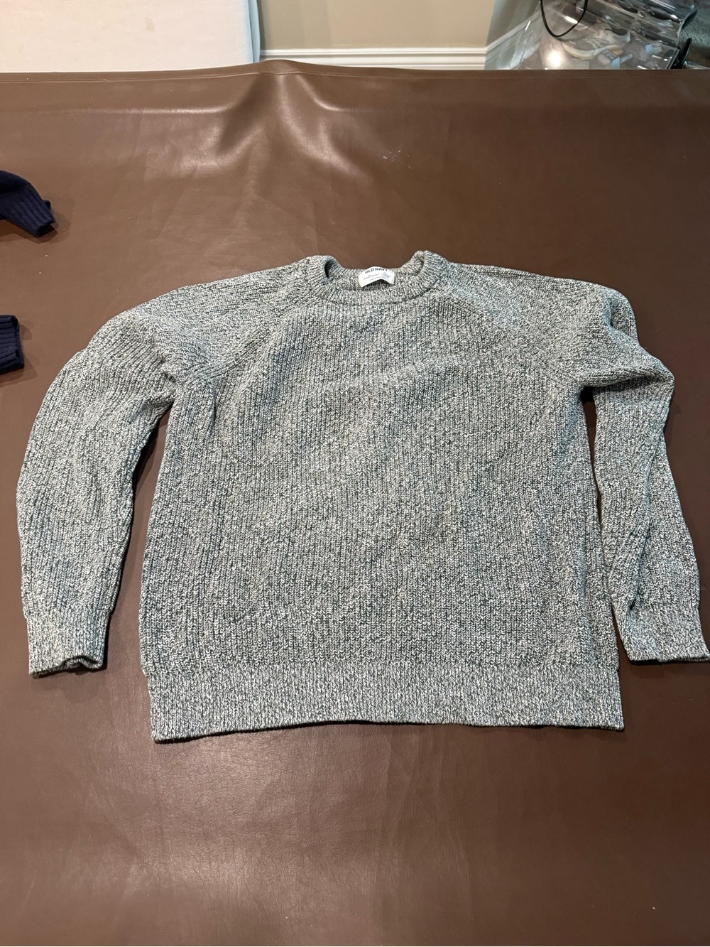 Old Navy Marled Light Gray Crewneck Sweater